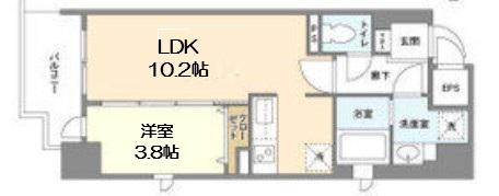 アヴェニール北浜(1LDK/7階)の間取り写真