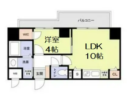 ラ・ピシーヌ南堀江(1LDK/6階)の間取り写真