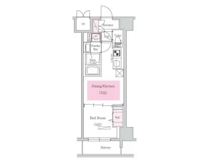 アーバネックス西天満(1DK/3階)の間取り写真