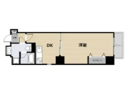 ボーベル南船場(1DK/8階)の間取り写真