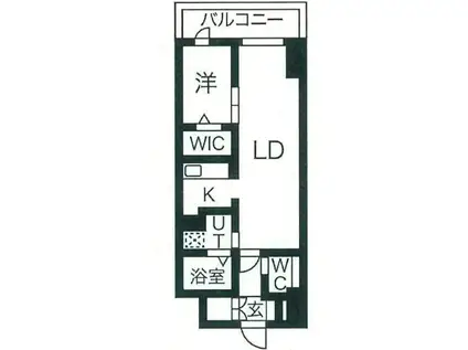 LASANTE梅田北(1LDK/9階)の間取り写真