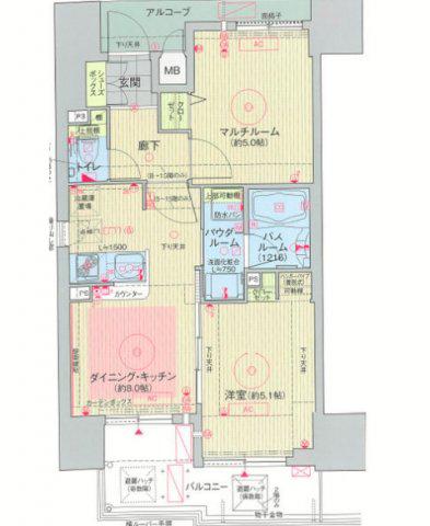 エステムプラザ難波イースト2ブレスト(2DK/10階)の間取り写真