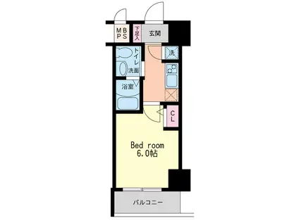 HS梅田イースト(1K/14階)の間取り写真