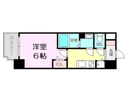 プレサンス新大阪コアシティ(1K/6階)の間取り写真