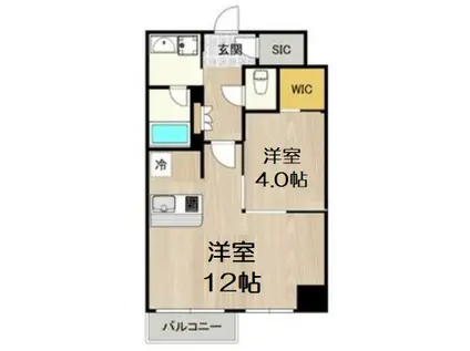 LEGALAND難波南(1LDK/3階)の間取り写真