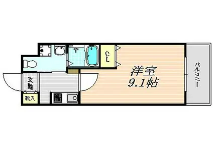 エスリード梅田北(1K/10階)の間取り写真