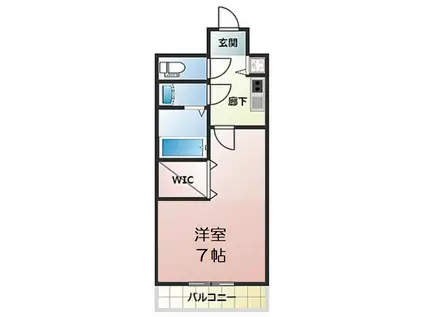 エスリード難波 THE FIRST(1K/7階)の間取り写真