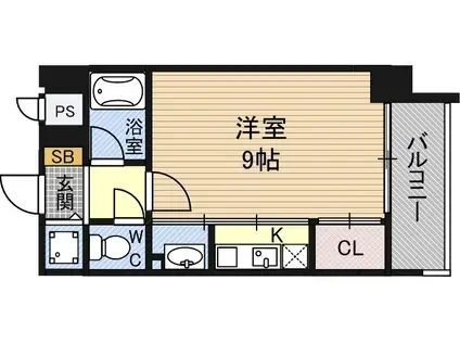 ラナップスクエアー福島(ワンルーム/2階)の間取り写真