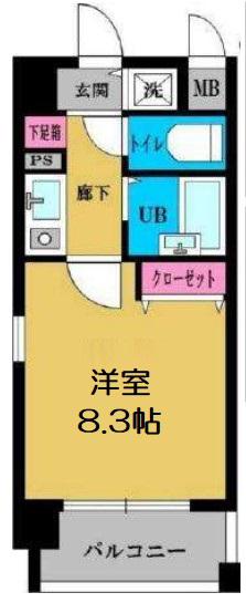 プレサンス西心斎橋(1K/10階)の間取り写真
