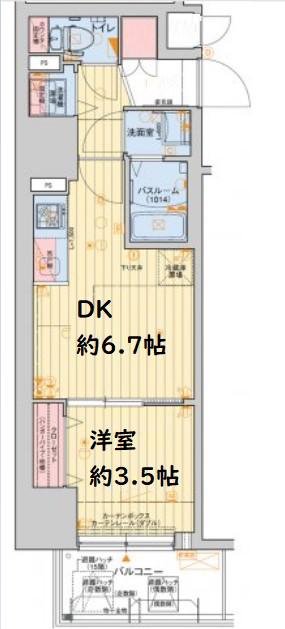 レオンコンフォート堀江公園(1DK/11階)の間取り写真
