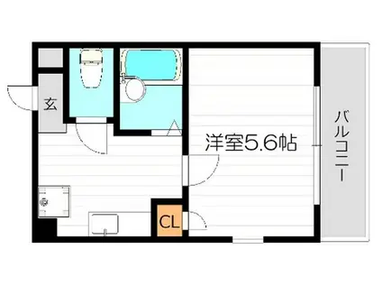 ルミエール西長堀(1K/5階)の間取り写真