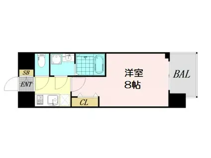 S-RESIDENCE天満GRACIS(1K/3階)の間取り写真