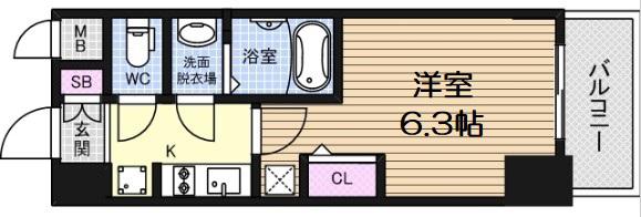 エステムコート新大阪オルティ(1K/7階)の間取り写真