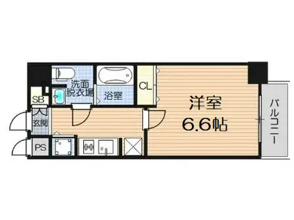 エスライズ東本町(1K/10階)の間取り写真