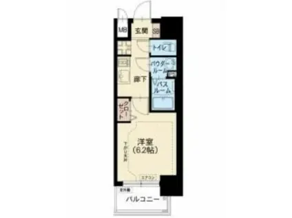 スプランディッド新大阪ウエスト(1K/7階)の間取り写真