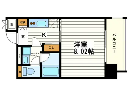 RESIDENCE SHINO(1K/9階)の間取り写真