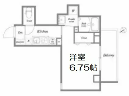 みおつくし十三(1K/6階)の間取り写真