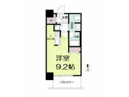 クロスレジデンス大阪新町(ワンルーム/7階)の間取り写真