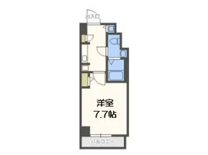 S-RESIDENCE難波イースト(1K/14階)の間取り写真