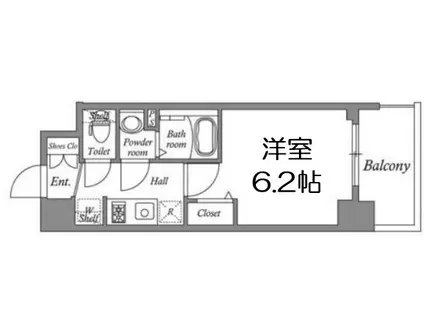 グランカリテ九条南(1K/9階)の間取り写真