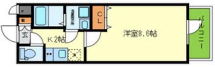 Y&RINO RESIDENCE(1K/9階)の間取り写真