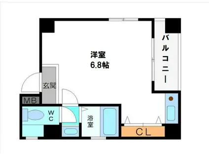 ビクトワーレ(1K/6階)の間取り写真