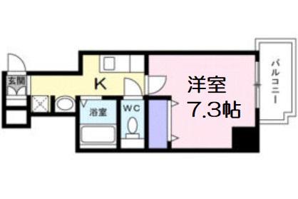 SERENA大阪天満宮(1K/2階)の間取り写真