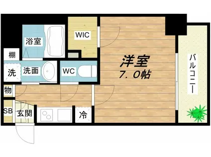 レオンコンフォート本町(1K/7階)の間取り写真