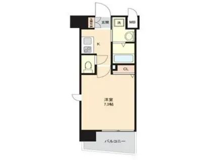 LIVIAZ NAMBA AIRY(1K/5階)の間取り写真