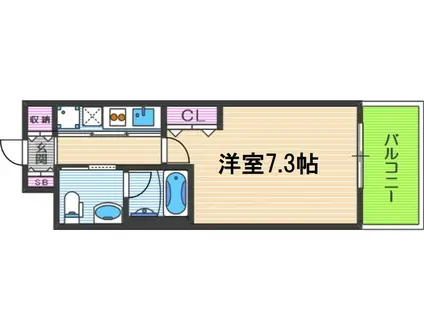 INNOCENT DOYAMA(1K/7階)の間取り写真