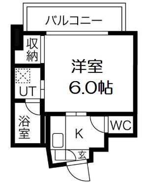 LUCE SHINFUKUSHIMA(1K/6階)の間取り写真