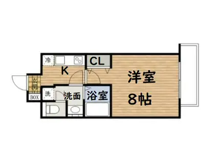 アクティ北浜(1K/4階)の間取り写真