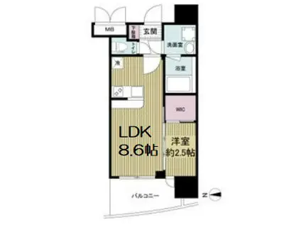 セレニテ中崎町リアン(1LDK/6階)の間取り写真