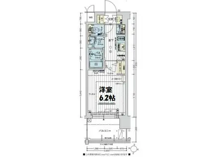 エステムコート新大阪ⅩⅢニスタ(1K/2階)の間取り写真