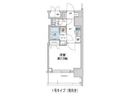 エグゼ難波南Ⅵ(1K/10階)の間取り写真