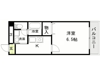 ディー・シモンズ梅田(1K/5階)の間取り写真