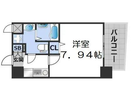 セレニテ難波西(1K/6階)の間取り写真