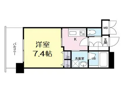 レジディア新大阪Ⅱ(1K/8階)の間取り写真