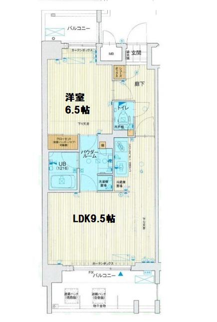 アスヴェル東本町Ⅱ(1LDK/11階)の間取り写真