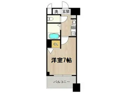 フェニックス日本橋高津(1K/3階)の間取り写真