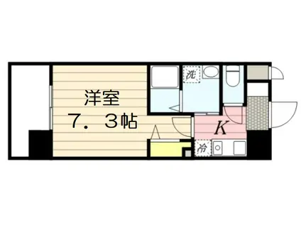 アスリート本町リバーウエスト(1K/9階)の間取り写真