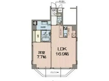 B-PROUD天満橋(1LDK/5階)の間取り写真