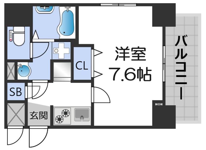 レオンコンフォート本町東(1K/3階)の間取り写真