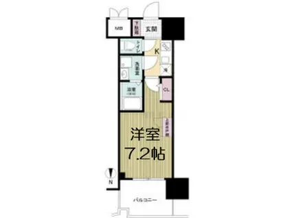 セレニテ本町東リアン(1K/5階)の間取り写真