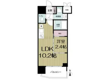 セレニテ本町東リアン(1LDK/5階)の間取り写真