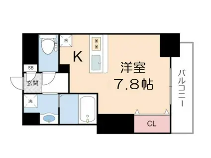 CASA MT 恵美須駅前(ワンルーム/9階)の間取り写真