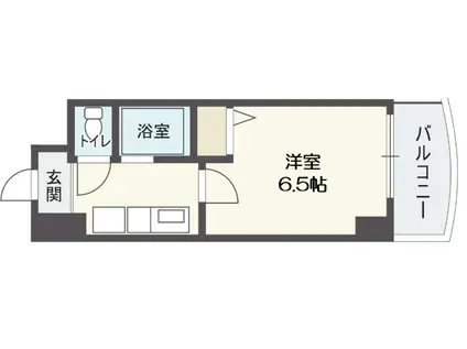 HOPECITY天神橋(1K/4階)の間取り写真