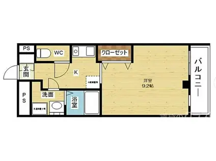 十三本町ウインズマンション2(1K/6階)の間取り写真