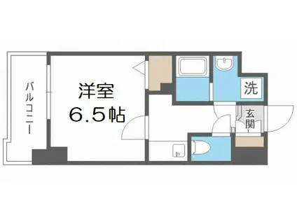 ミラージュパレス南堀江(1K/13階)の間取り写真