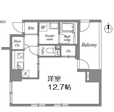 URESIDENCE TEMMABASHI(1K/8階)の間取り写真